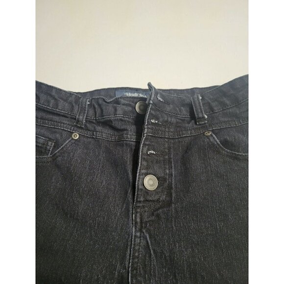 Modcloth High Waisted Button Front Karaoke Seamstress Shorts Cuffed size 8 - Picture 5 of 7